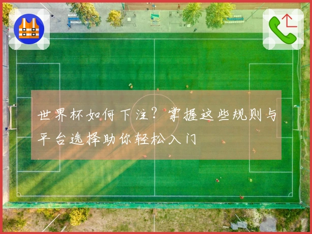 世界杯如何下注？掌握这些规则与平台选择助你轻松入门